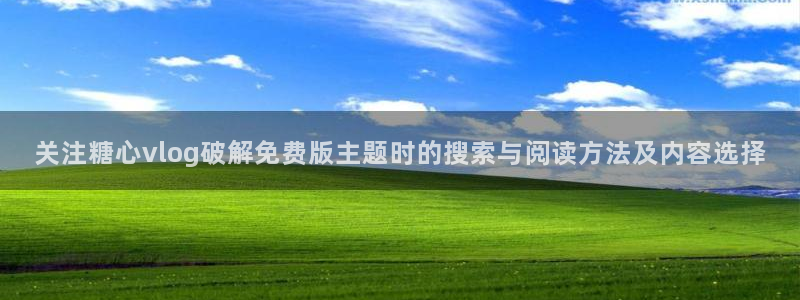 糖心app在线观看：关注糖心vlog破解免费版主题时的搜索与阅读方法及内容选择