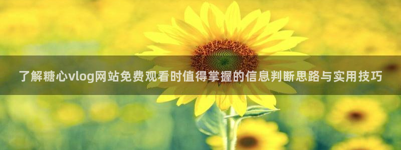 糖心视频vlog：了解糖心vlog网站免费观看时值得掌握的信息判断思路与实用技巧